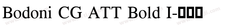 Bodoni CG ATT Bold I字体转换